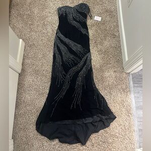 Alyce Designs Vintage Y2K Beaded Formal Prom Dress